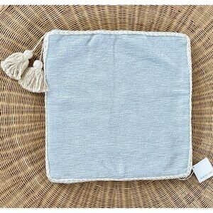 NEW Serena & Lily Ridgeline Pillow Cover (20” SQ)-Sky Blue/Ivory